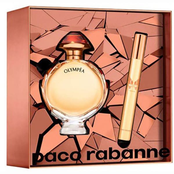 Set cadou PACO RABANNE Olympea Intense: Apa de parfum, 50ml + Spray travel, 10ml