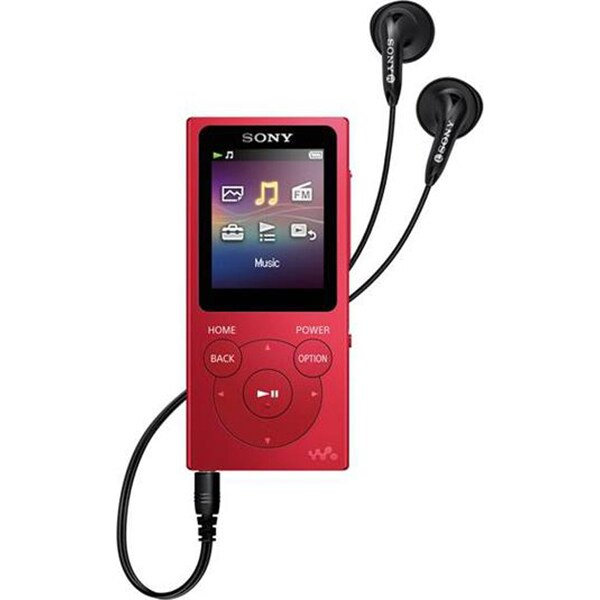 MP3 Player SONY NWE394LR, 8GB, rosu