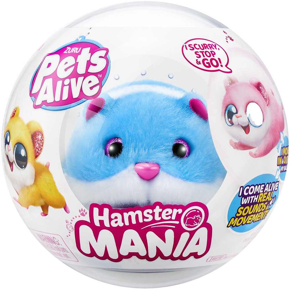 Jucarie de plus PETS ALIVE Hamster ZR9543O, 3 ani+, multicolor