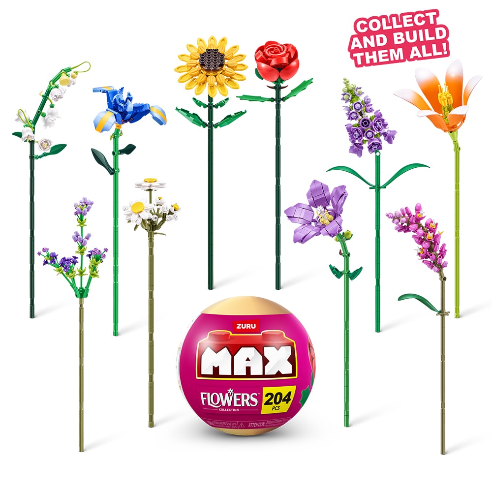 Joc constructie ZURU Max - Flori de gradina.83184, 3 ani+, 243 piese