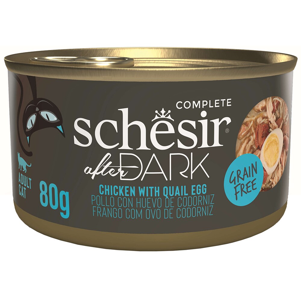 Hrana umeda pentru pisici SCHESIR After Dark, Adult, Pui si Ou, 12 x 80 g