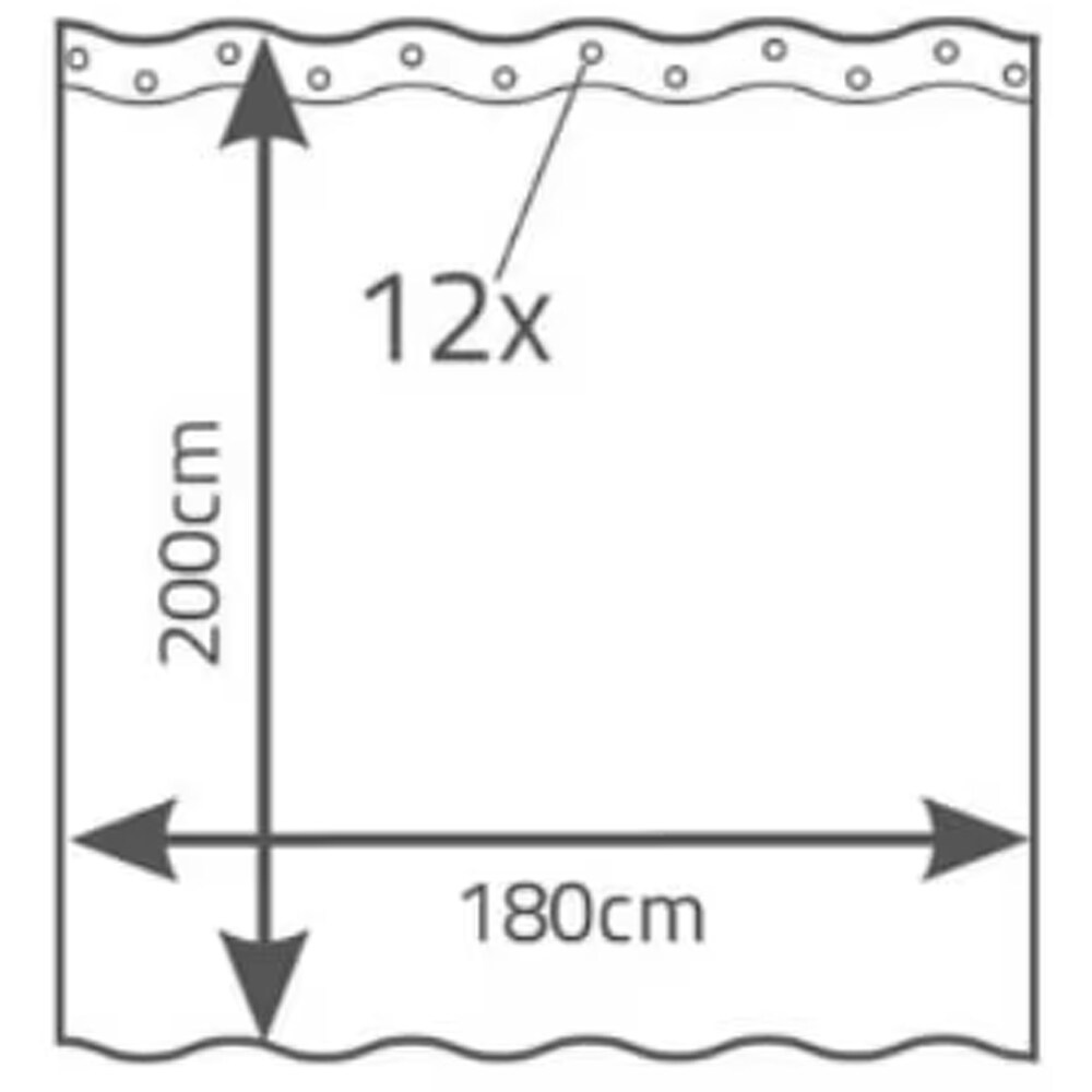 Perdea dus FRANDIS 195550, poliester, 180 x 200 cm, model Rosace, alb