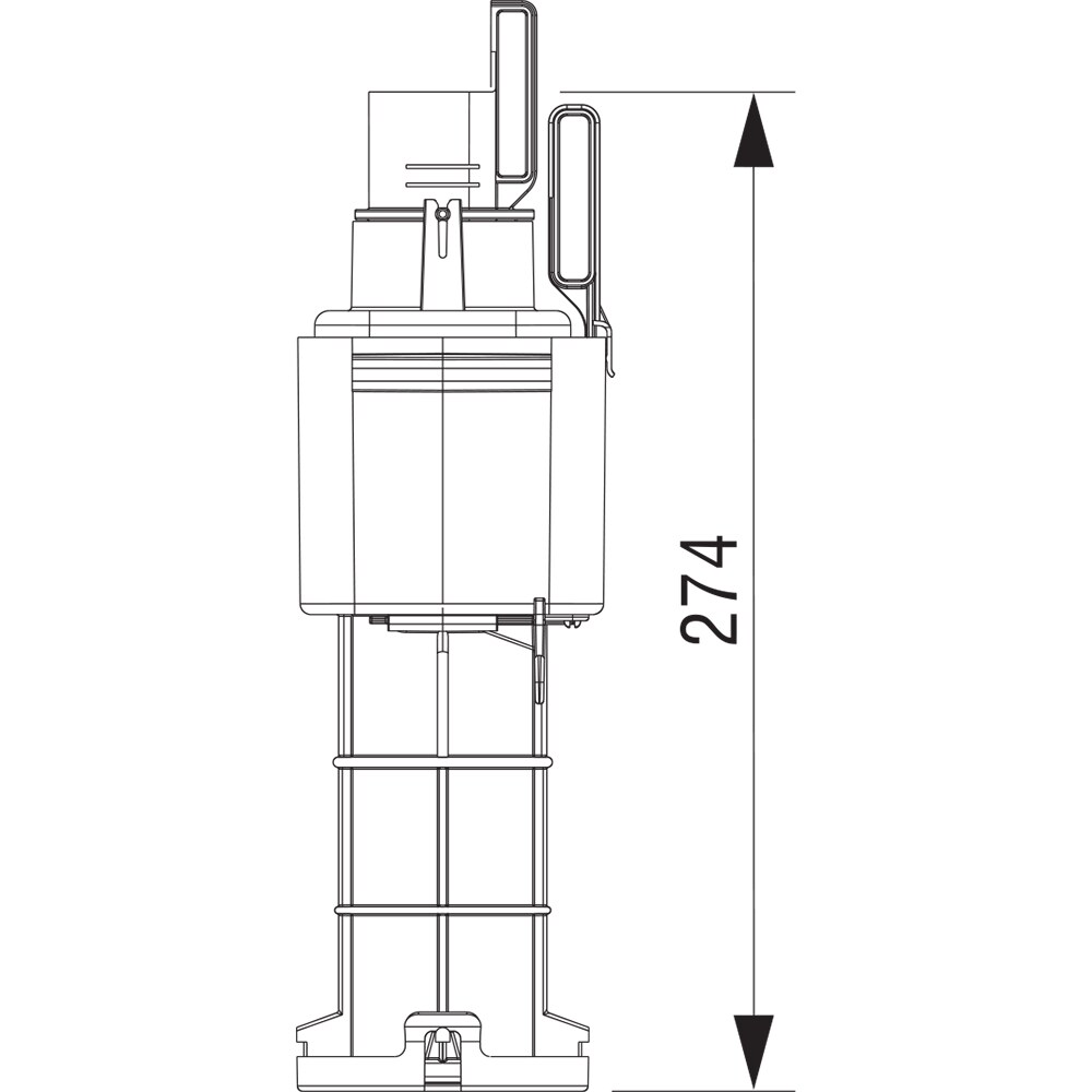 Mecanism de golire WC FLUIDMASTER 195624, dubla actionare