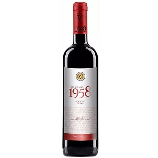Vin rosu demisec Via Viticola Sarica Niculitel 1958 Merlot si Cabernet Sauvignon, 0.75L