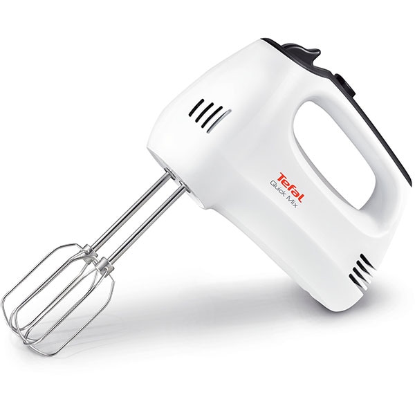Mixer de mana TEFAL Quick Mix HT310138, 300W, 5 trepte viteza, alb 