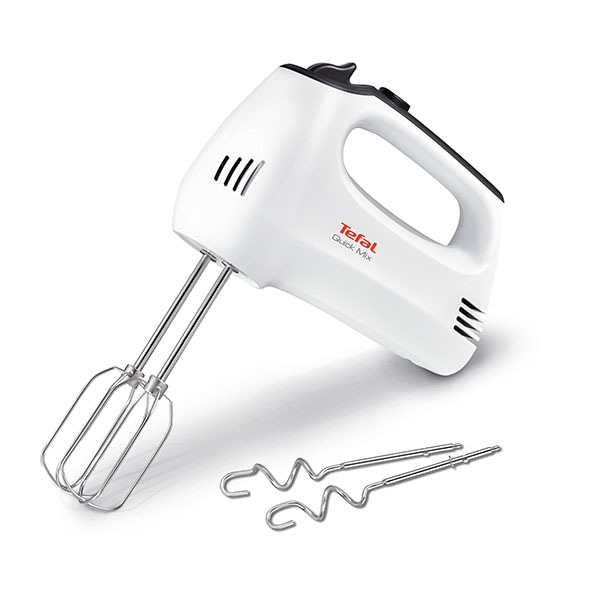 Mixer de mana TEFAL Quick Mix HT310138, 300W, 5 trepte viteza, alb 