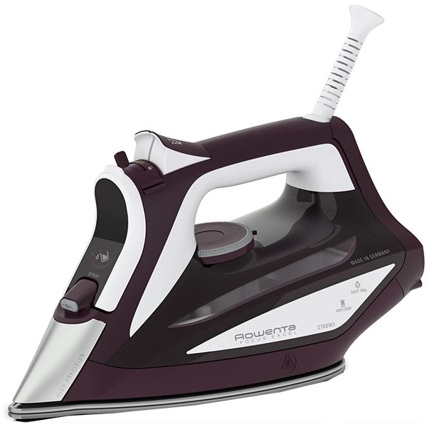 Fier de calcat ROWENTA Focus Excel DW5220F1, 2700W, 180g/min, 300ml, talpa Microsteam 400 HD Laser, alb-visiniu
