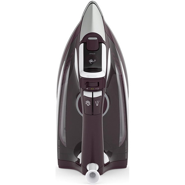 Fier de calcat ROWENTA Focus Excel DW5220F1, 2700W, 180g/min, 300ml, talpa Microsteam 400 HD Laser, alb-visiniu