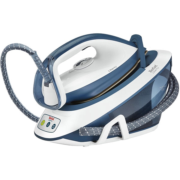 Statie de calcat TEFAL Liberty SV7030, 2200W, 310g/min, 1.5l, talpa ceramica, alb-albastru