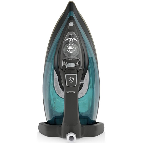 Fier de calcat TEFAL Ultimate FV9785E0, 3000W, 230g/min, 350ml, talpa Durilium AirGlide Autoclean, verde-negru