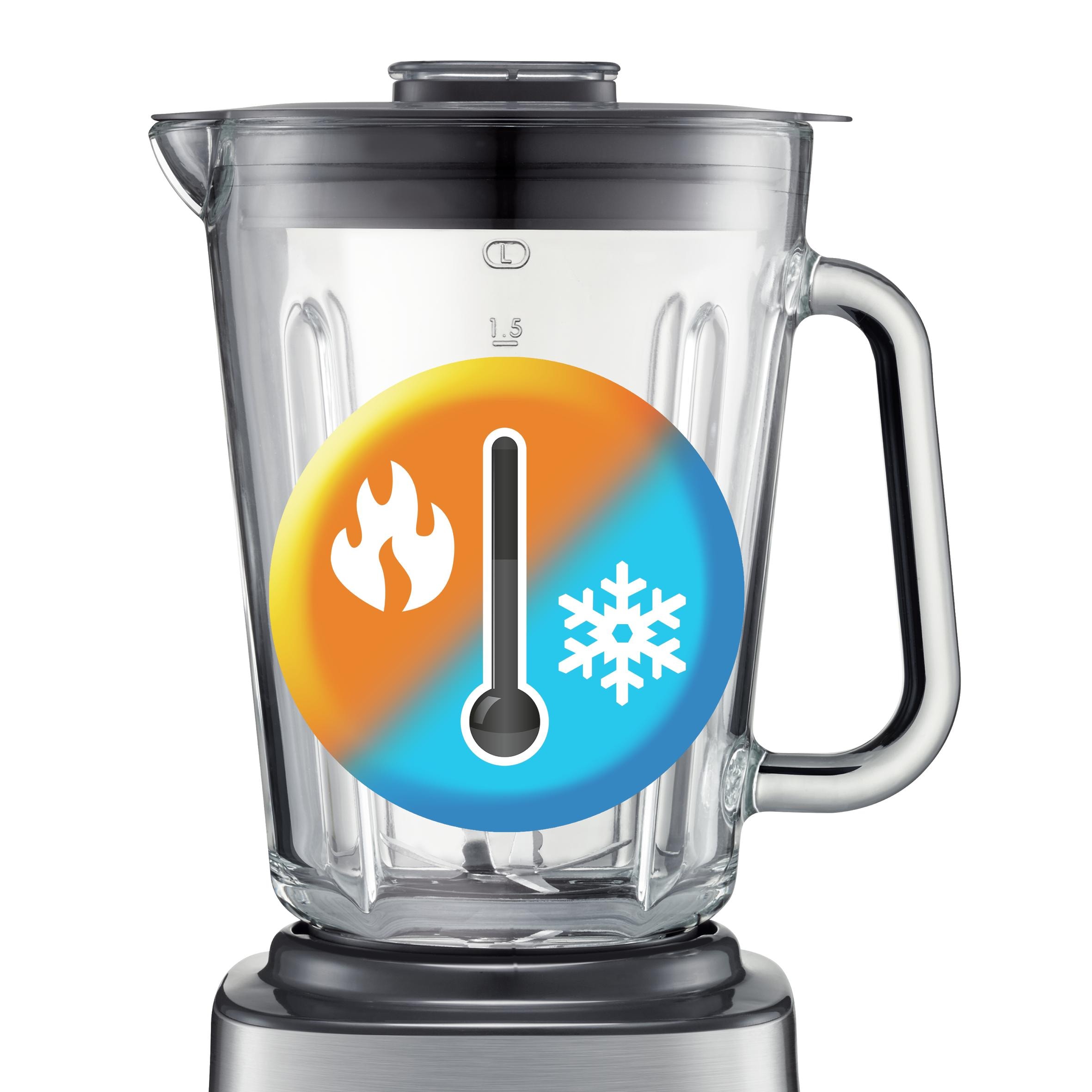 Blender TEFAL Perfectmix+ BL811D38, 2l, 1200W, viteza variabila, tehnologie Powelix, argintiu-negru 