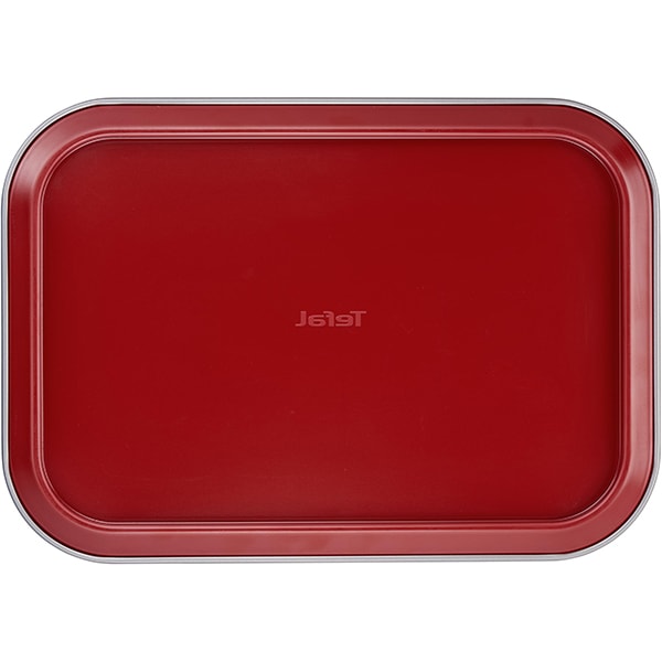Tava TEFAL Delibake J1640574, 36x24cm, aluminiu, rosu