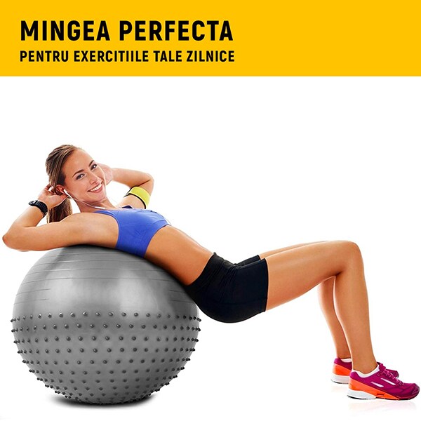 Minge gimnastica PROGRESSIVE GYM-BALL-65, 65 cm, verde