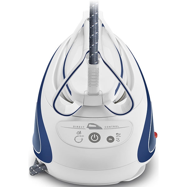 Statie de calcat TEFAL Pro Express Ultimate Care GV9570E0, 2600W, 550g/min, 1.9l, talpa Durilium AirGlide Autoclean, alb-albastru