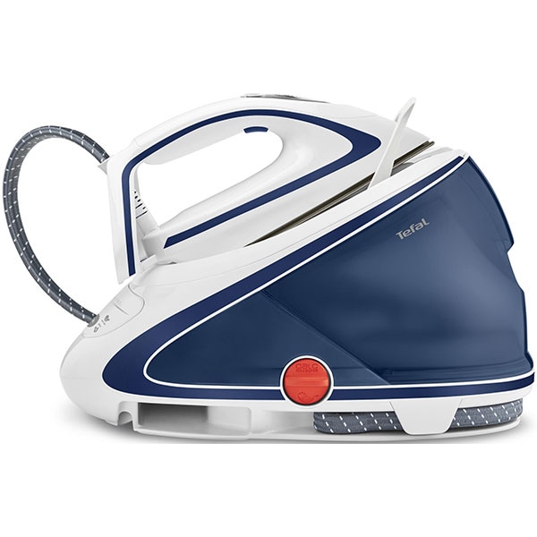 Statie de calcat TEFAL Pro Express Ultimate Care GV9570E0, 2600W, 550g/min, 1.9l, talpa Durilium AirGlide Autoclean, alb-albastru