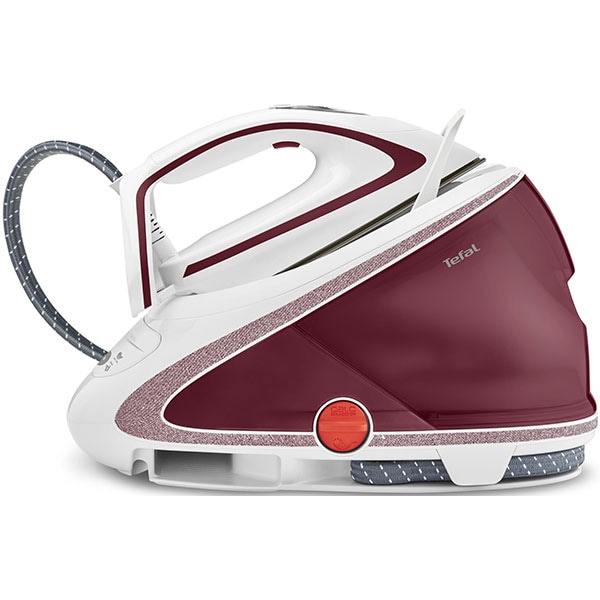 Statie de calcat TEFAL Pro Express Ultimate Care GV9571E0, 2600W, 550g/min, 1.9l, talpa Durilium AirGlide Autoclean, alb-visiniu