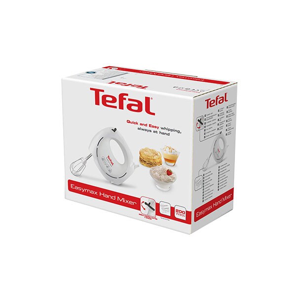 Mixer de mana TEFAL Easy Max HT250B1, 200W, 5 trepte viteza, alb