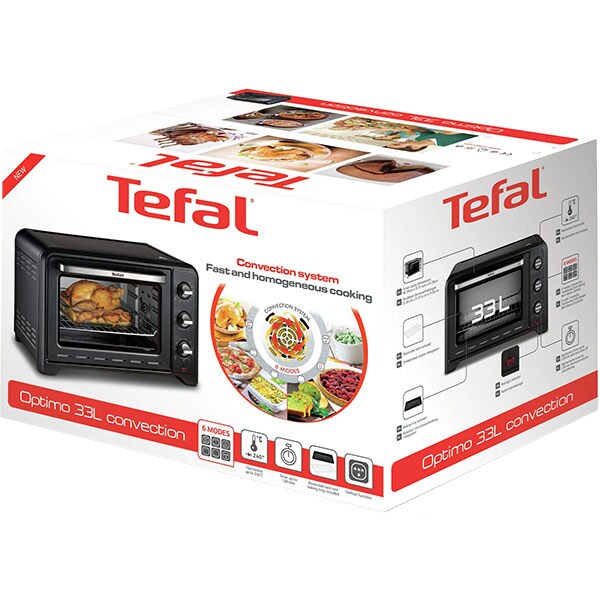 Cuptor electric TEFAL Optimo OF464810, 33l, 1600W, negru 