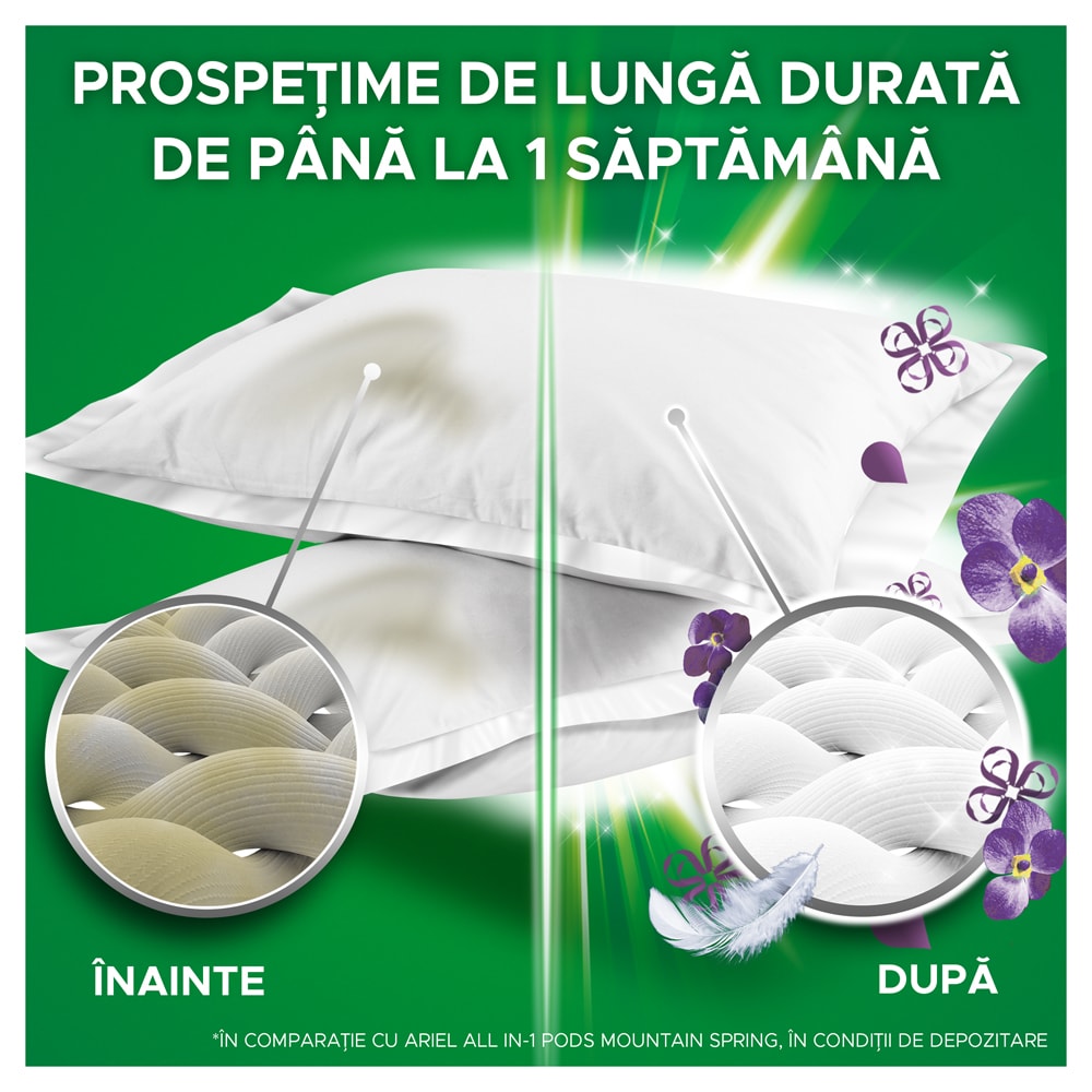 Pachet Detergent capsule ARIEL PODS+ Extra Clean Power 22 spalari + Detergent capsule ARIEL PODS+ Unstoppables, 22 spalari