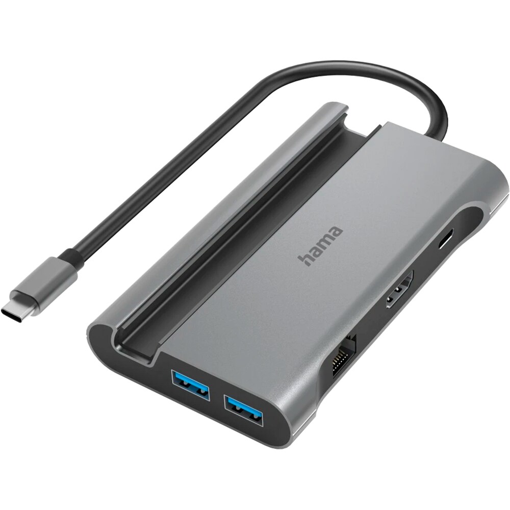 Hub USB Type-C HAMA 200143, USB 3.1, HDMI, Ethernet, gri