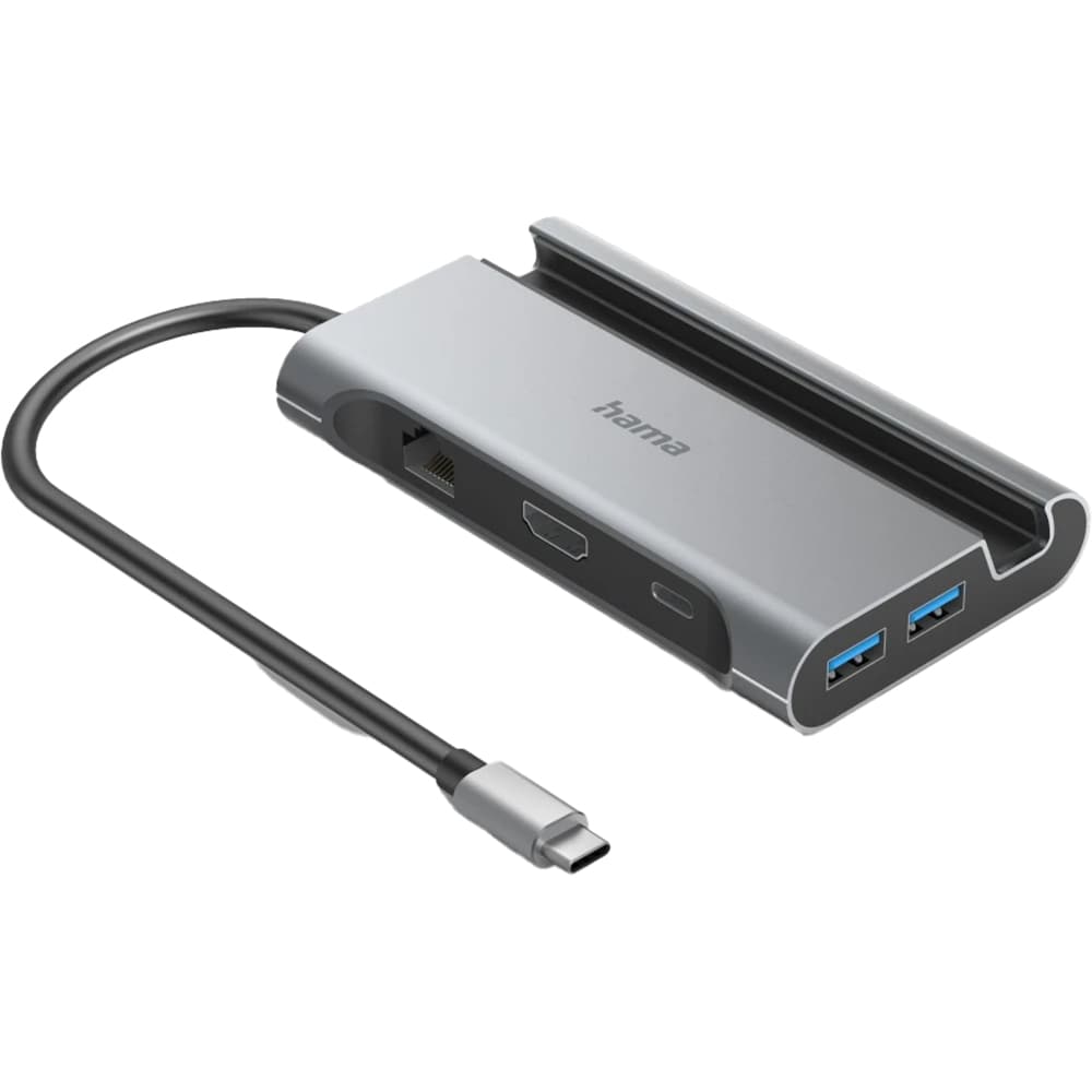 Hub USB Type-C HAMA 200143, USB 3.1, HDMI, Ethernet, gri