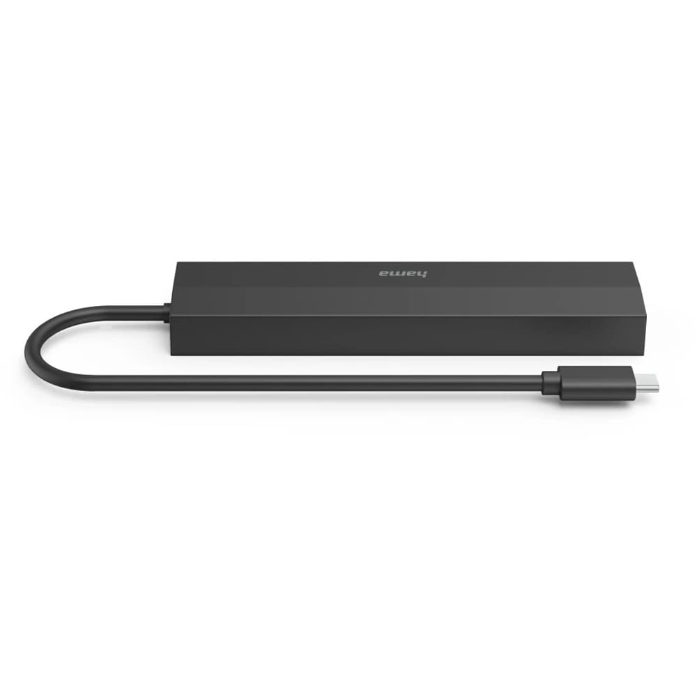 Hub USB Type-C HAMA 200144, USB 3.2, USB-C, HDMI, Ethernet, negru