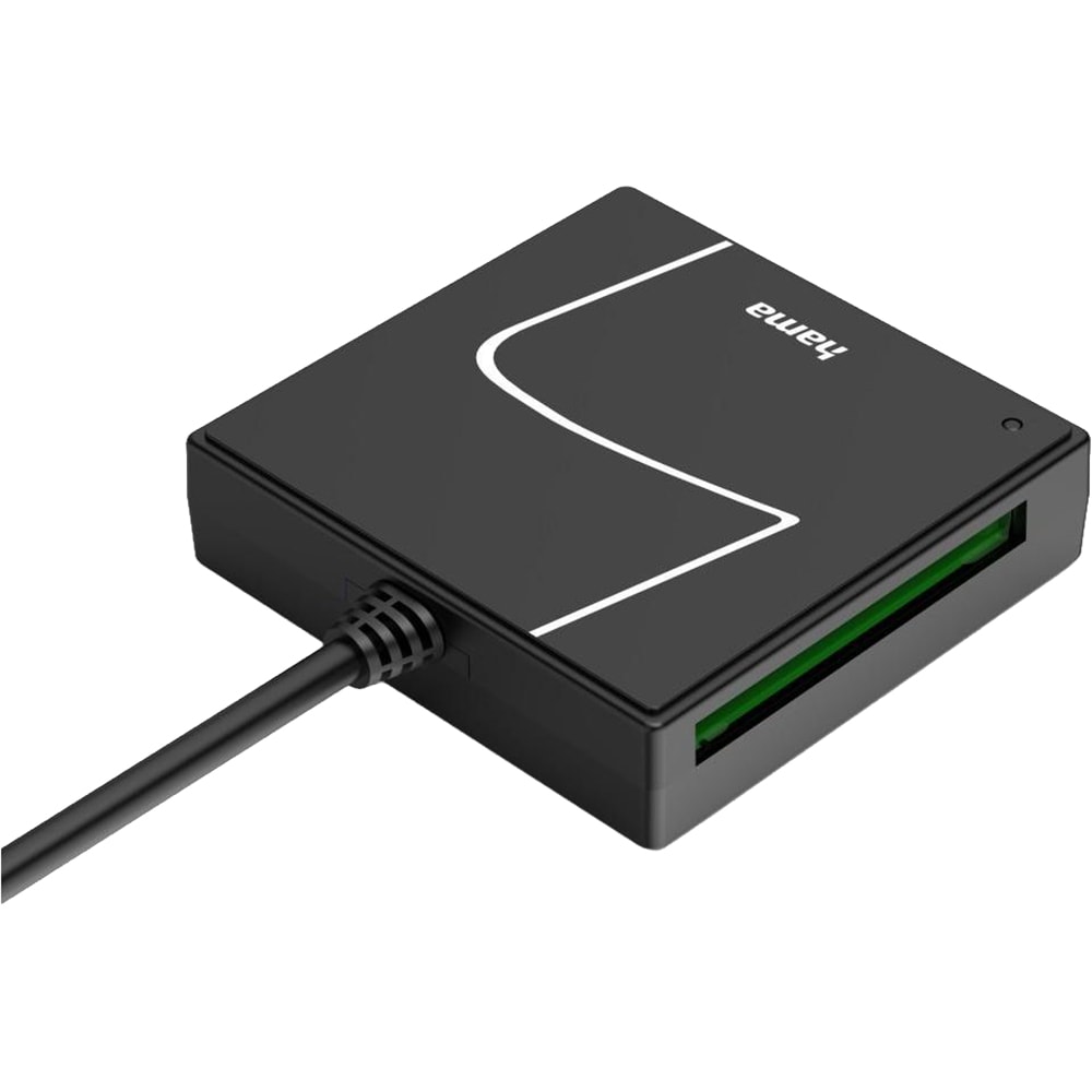 Cititor de carduri HAMA 200148, USB-A 3.2 Gen1, adaptor USB-C, SD/microSD, negru