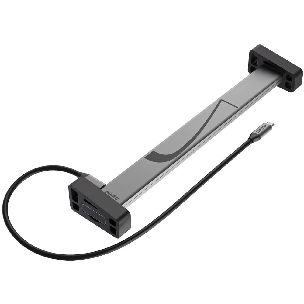 HUB USB Type-C HAMA 200149, USB-C, USB-A, Ethernet, HDMI, Jack 3.5 mm, gri