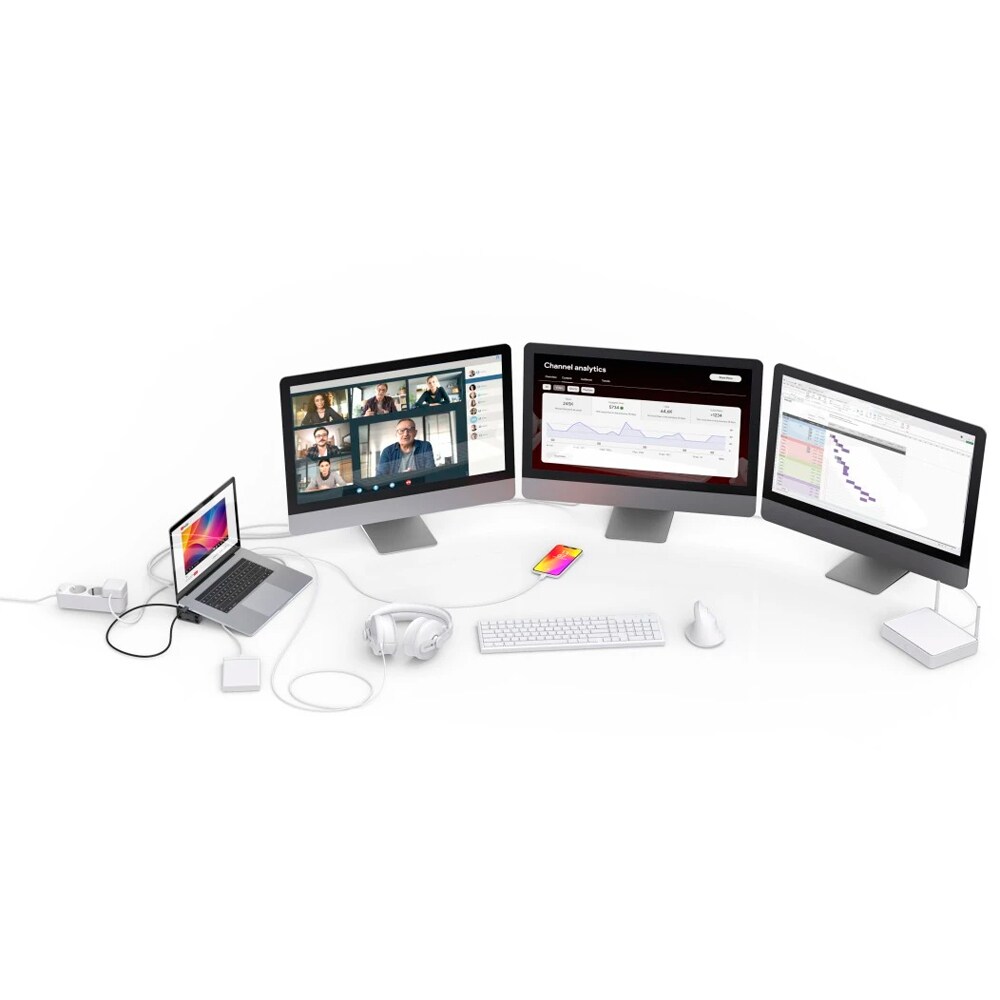 HUB USB Type-C HAMA 200149, USB-C, USB-A, Ethernet, HDMI, Jack 3.5 mm, gri