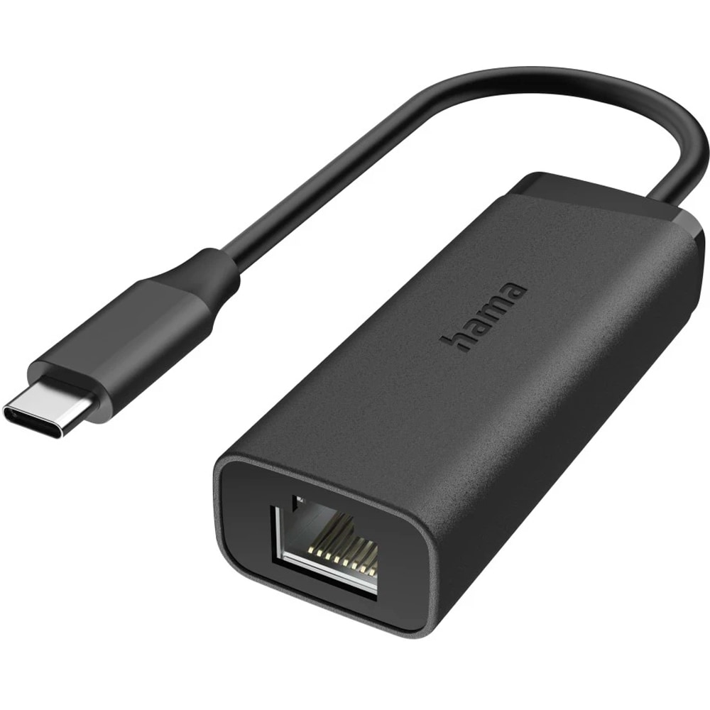 Adaptor USB C - RJ45 HAMA, 2.5 Gigabit, negru