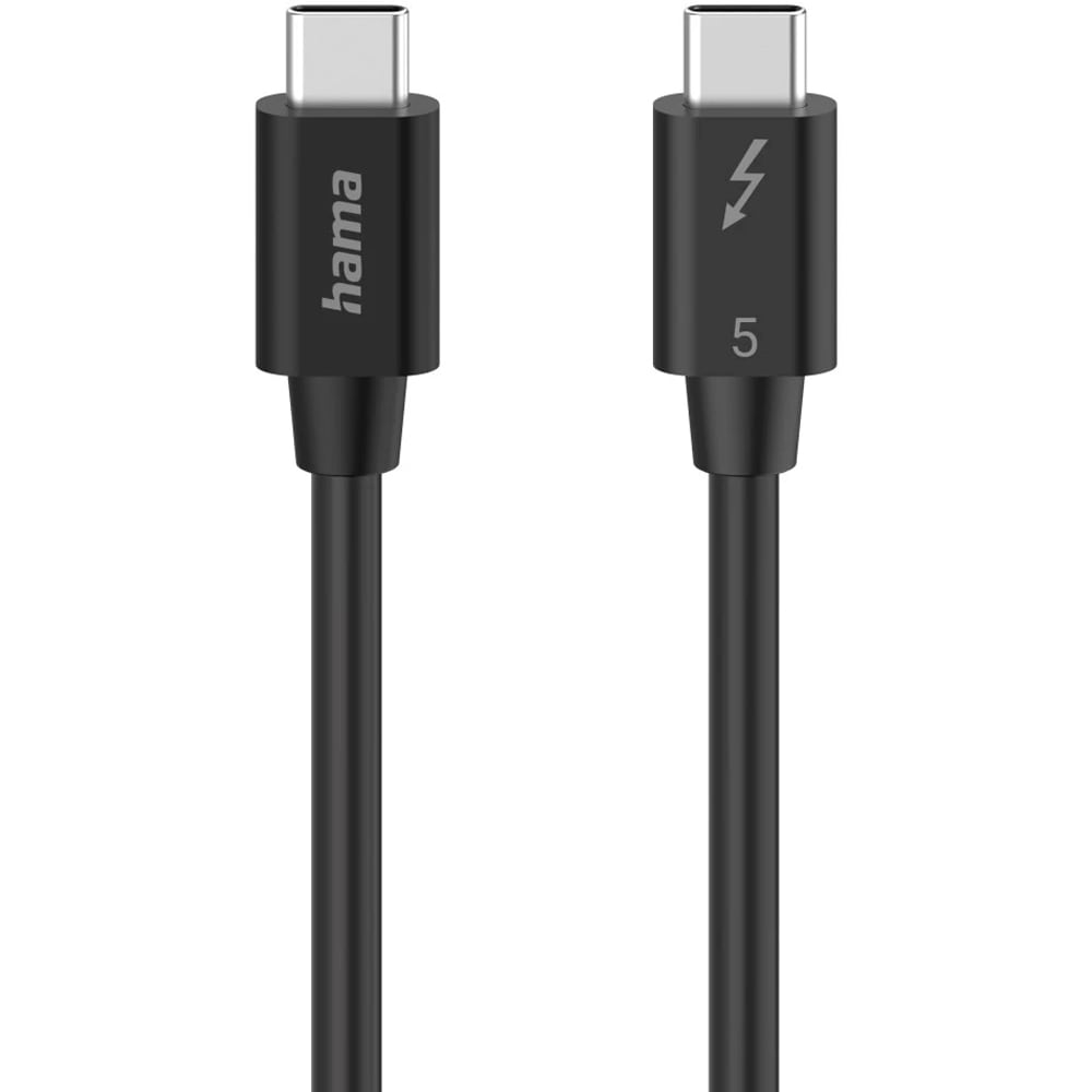 Cablu Thunderbolt 5 USB-C - USB-C HAMA 200796, 80Gbps, 240W, 8K, 1m, negru