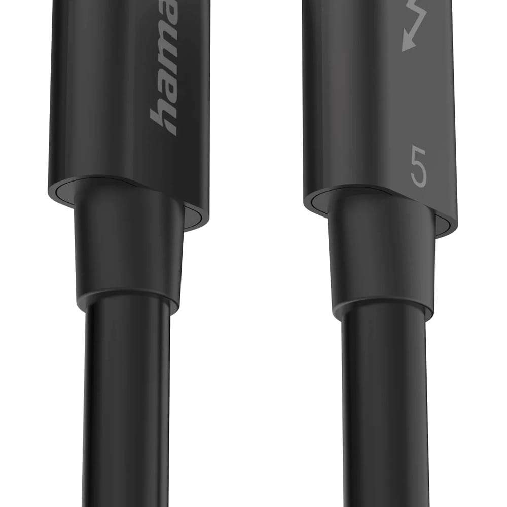Cablu Thunderbolt 5 USB-C - USB-C HAMA 200796, 80Gbps, 240W, 8K, 1m, negru