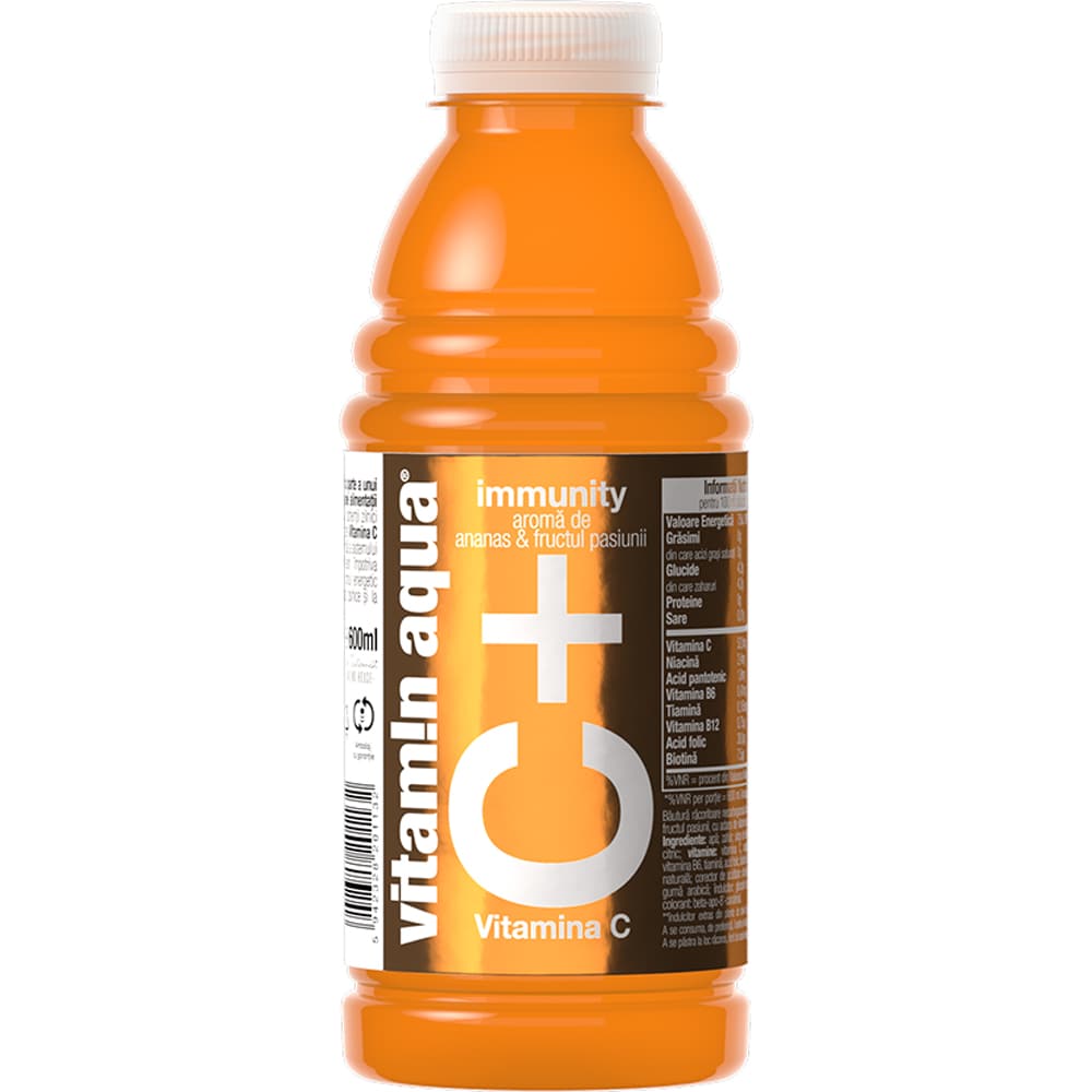 Apa cu vitamine VITAMIN AQUA C bax 0.6L x 6 sticle