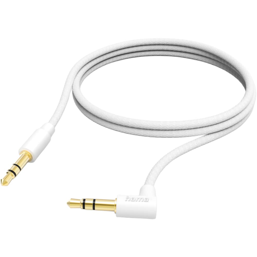 Cablu audio HAMA 201529, Jack 3.5mm - Jack 3.5mm, 1m, alb