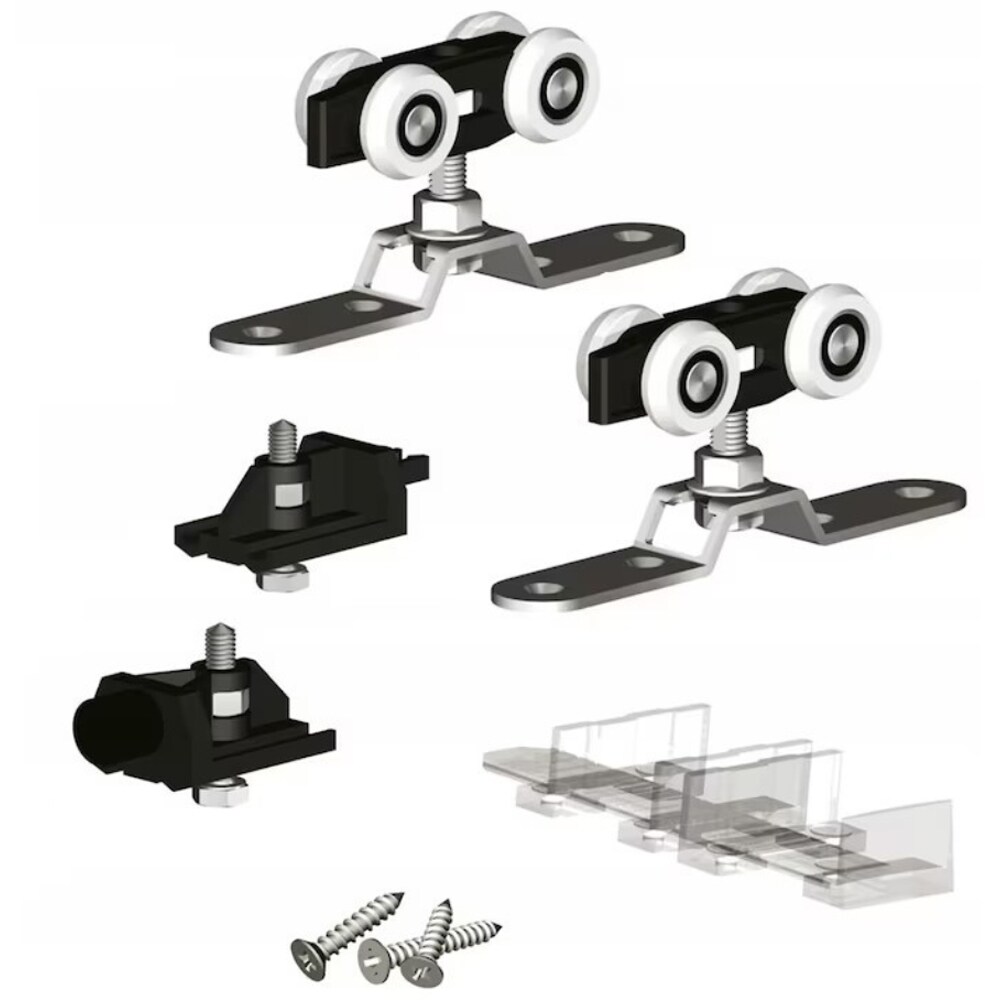 Sistem culisare usa, MDF, 190 cm, negru