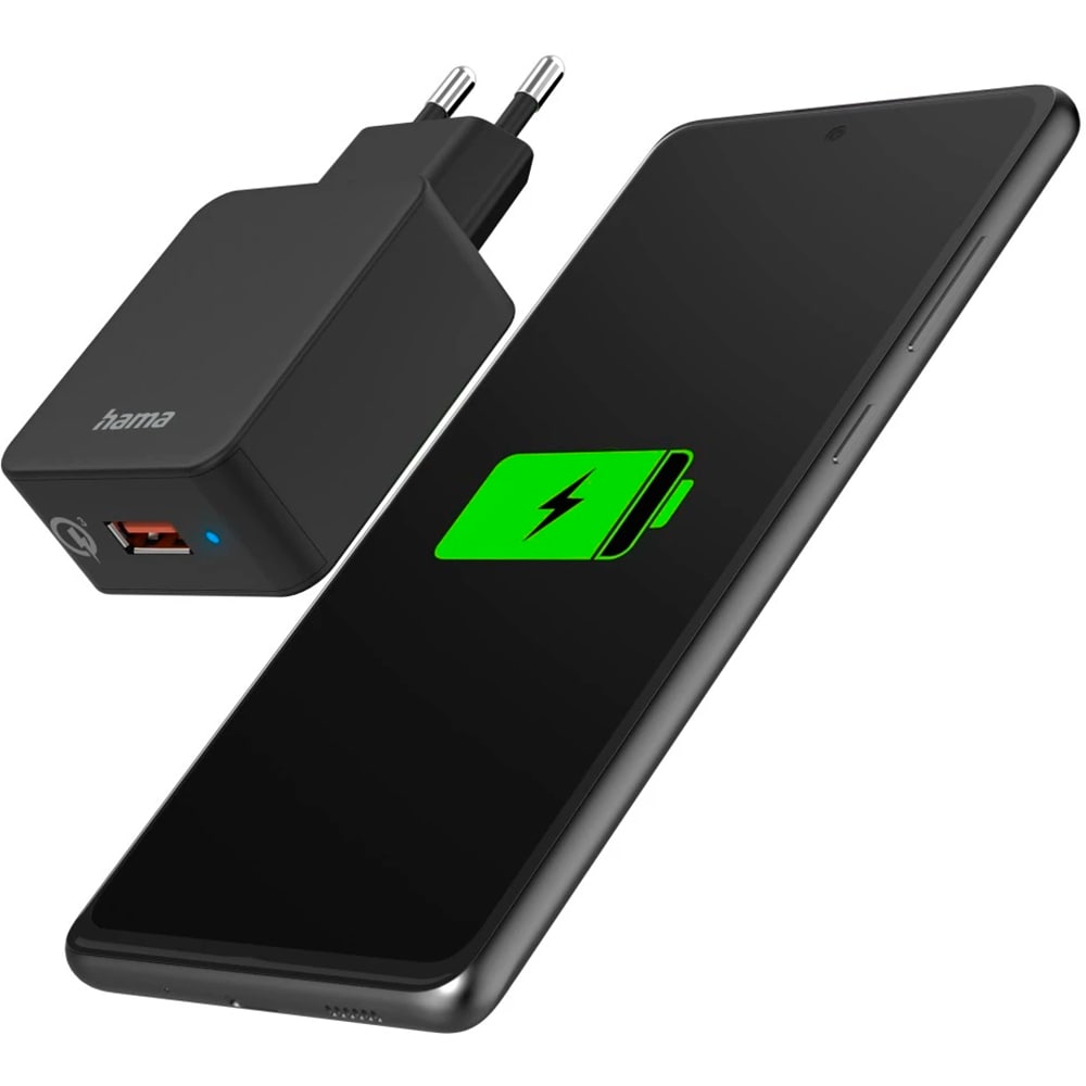 Incarcator retea HAMA 201641, 19.5W, 1xUSB-A, Quick Charge 3.0, negru