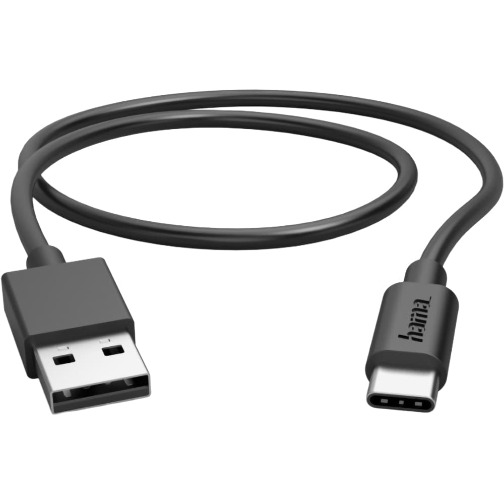 Cablu date HAMA 201705, USB-A - USB-C, 0.5m, negru
