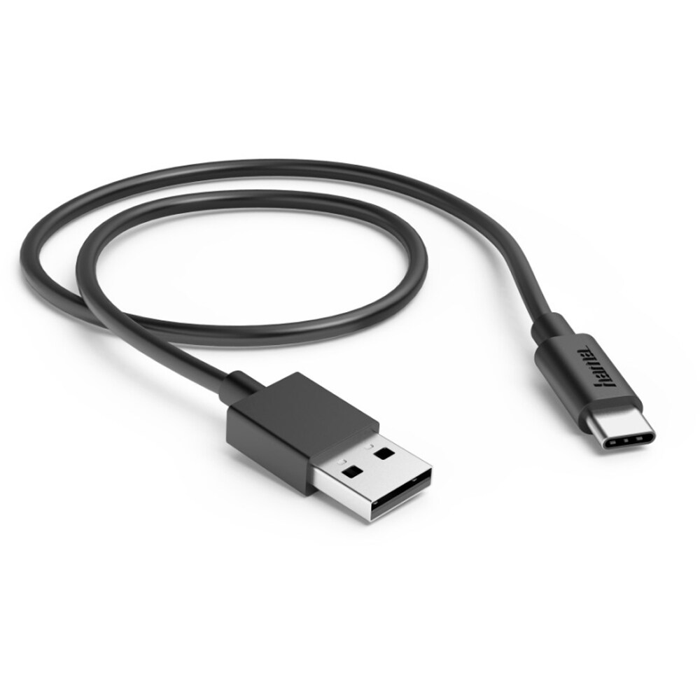 Cablu date HAMA 201705, USB-A - USB-C, 0.5m, negru