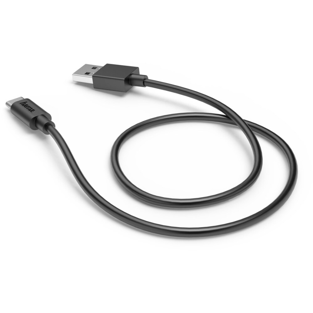 Cablu date HAMA 201705, USB-A - USB-C, 0.5m, negru