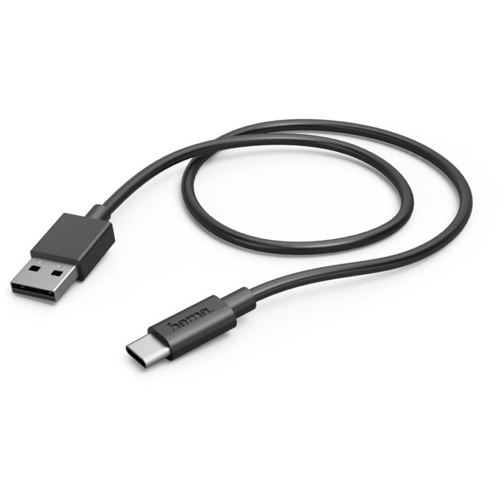 Cablu date HAMA 201705, USB-A - USB-C, 0.5m, negru