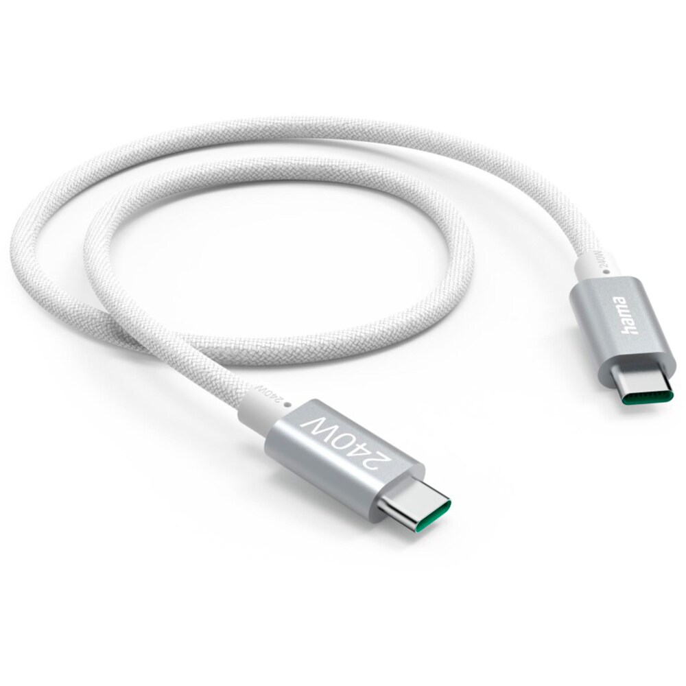 Cablu date HAMA 201721, USB-C - USB-C, 1.5m, alb