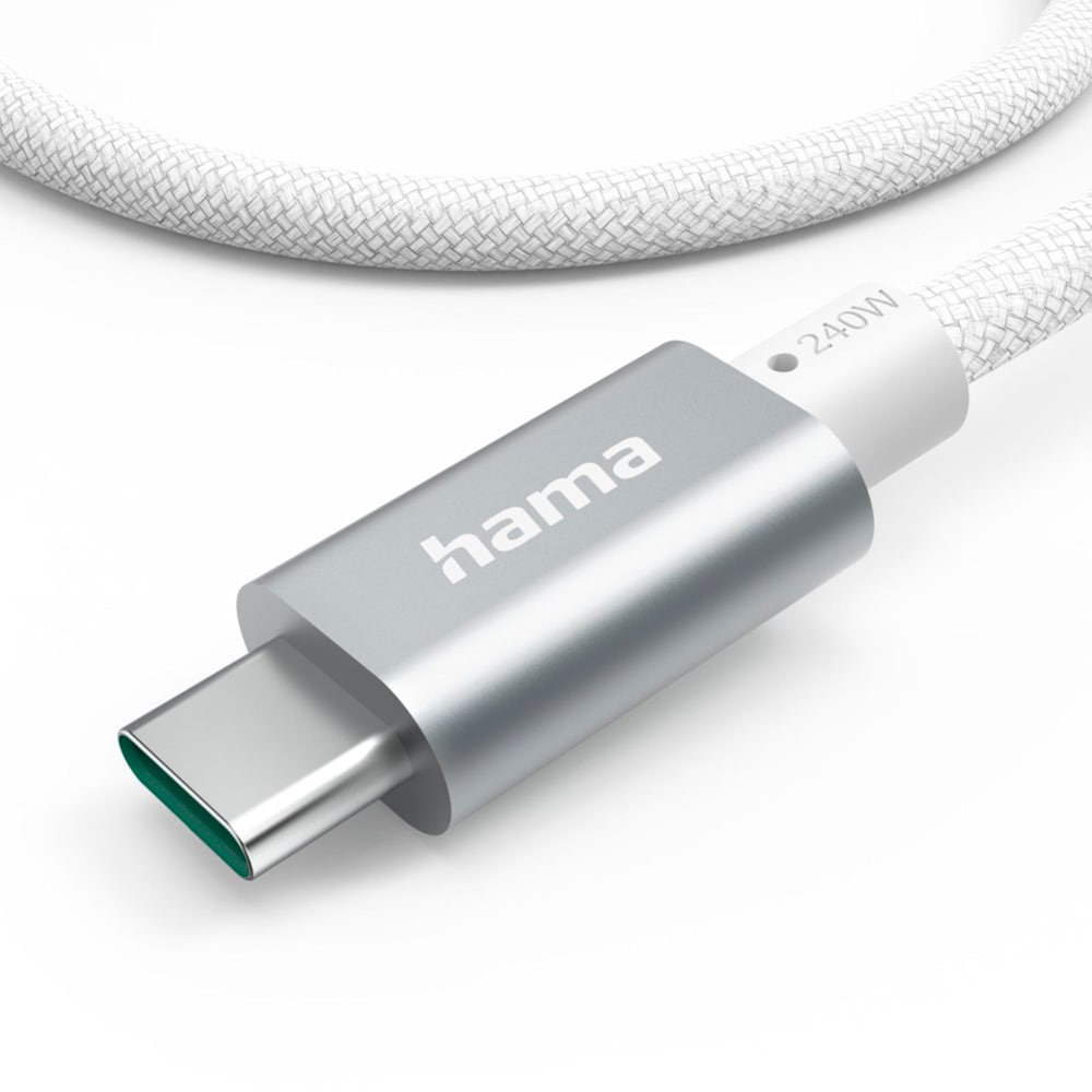 Cablu date HAMA 201721, USB-C - USB-C, 1.5m, alb