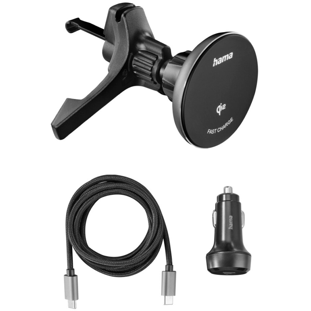 Incarcator Wireless auto HAMA 201736, 15W, MagSafe, negru
