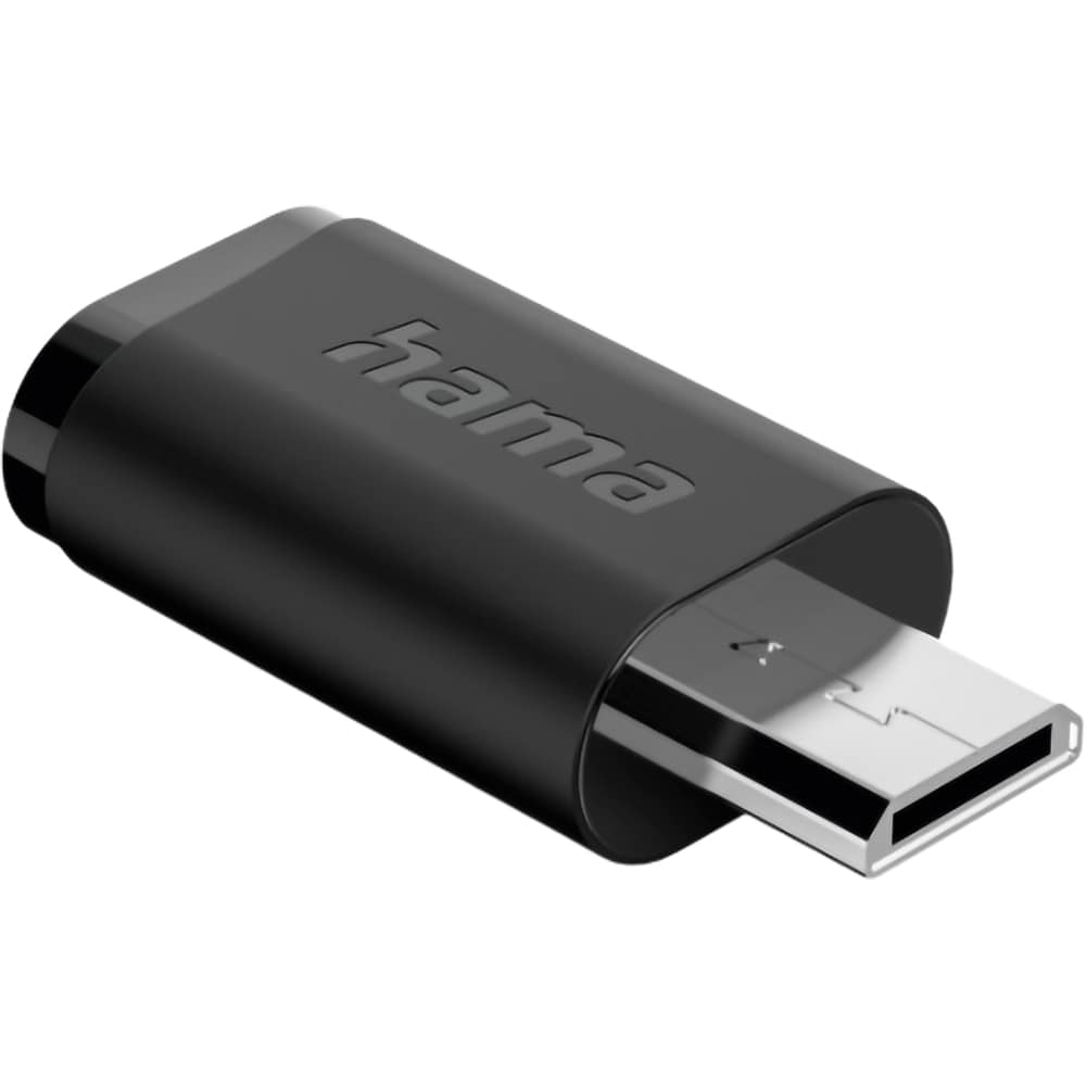 Adaptor HAMA 201744, Micro-USB - USB-C, 3 buc, negru