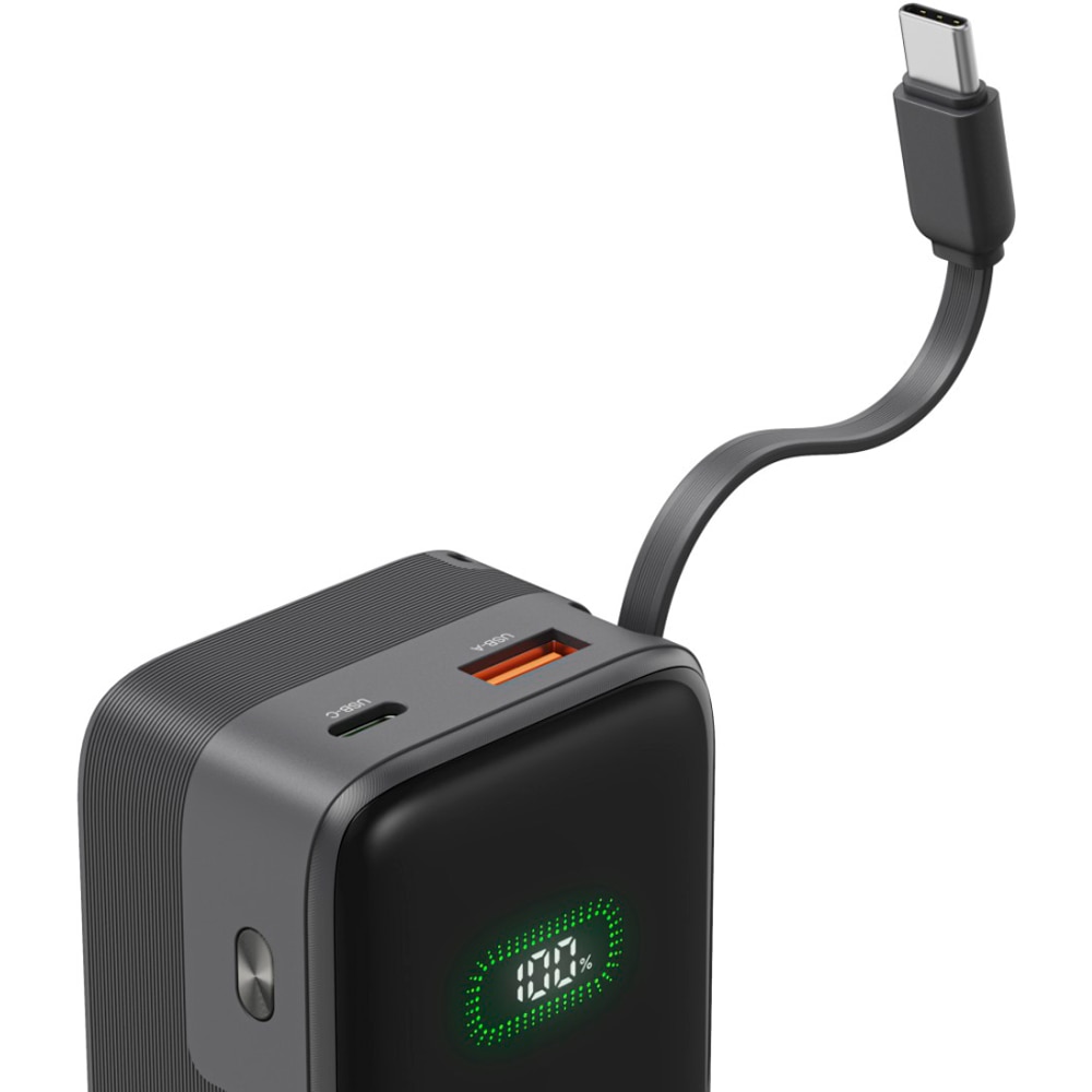Baterie externa HAMA Roll Up 20 201785, 20000 mAh, 1x USB-C, 1x USB-A, negru