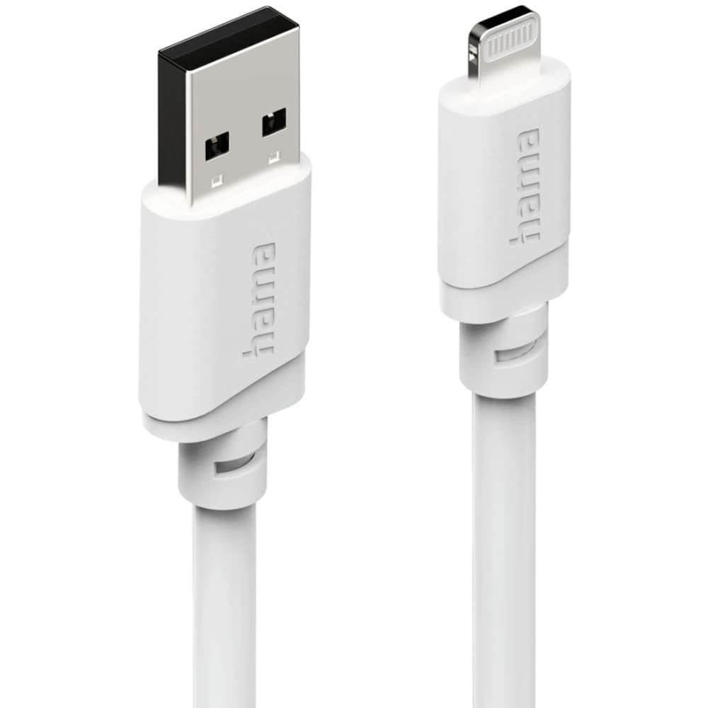 Cablu date HAMA 201801, USB-A - Lightning, 2m, alb