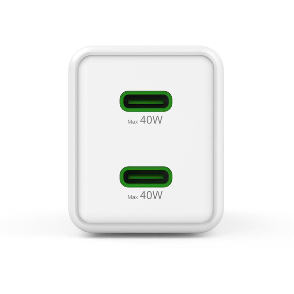 Incarcator retea HAMA 201989, 2x USB-C Power Delivery (PD) 40W, alb