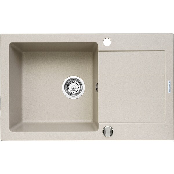 Pachet chiuveta PYRAMIS Class Plus Complete, 1 cuva, picurator reversibil, compozit granit + baterie, bej