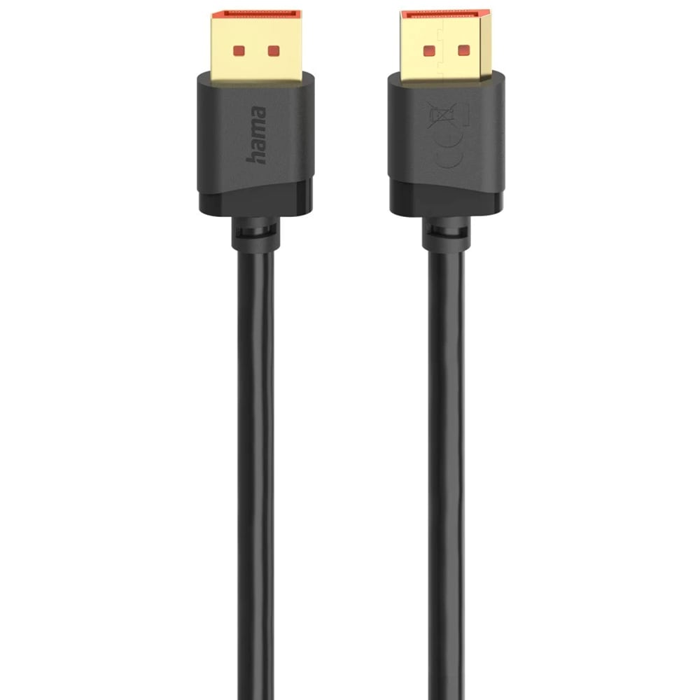 Cablu DisplayPort 2.1 HAMA 202010, 40 Gbps, 8K, 2m, negru