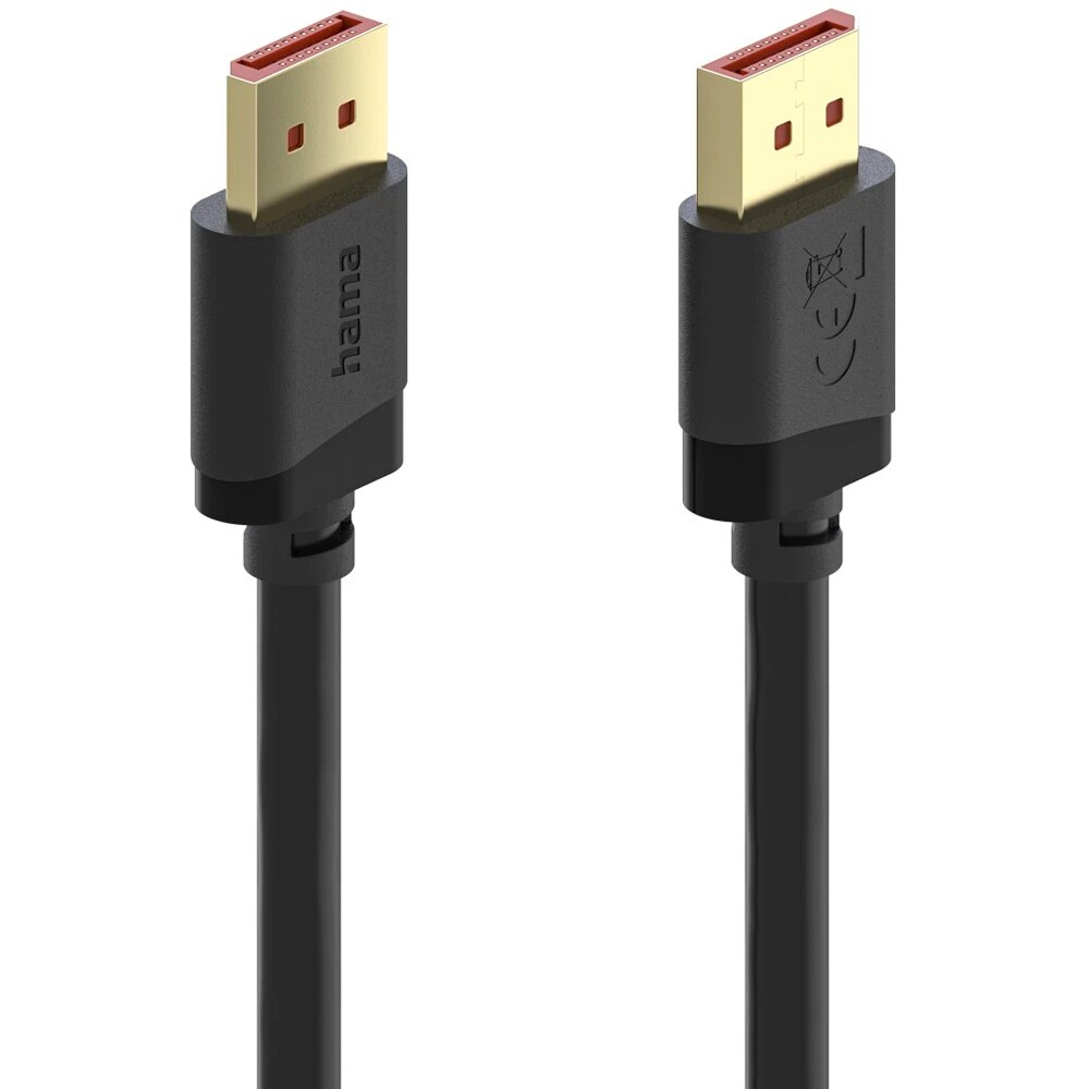 Cablu DisplayPort 2.1 HAMA 202010, 40 Gbps, 8K, 2m, negru